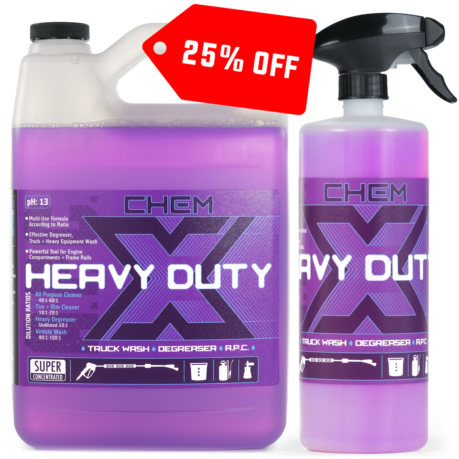 Heavy Duty: Super Concentrated Truck Wash + Degreaser + APC