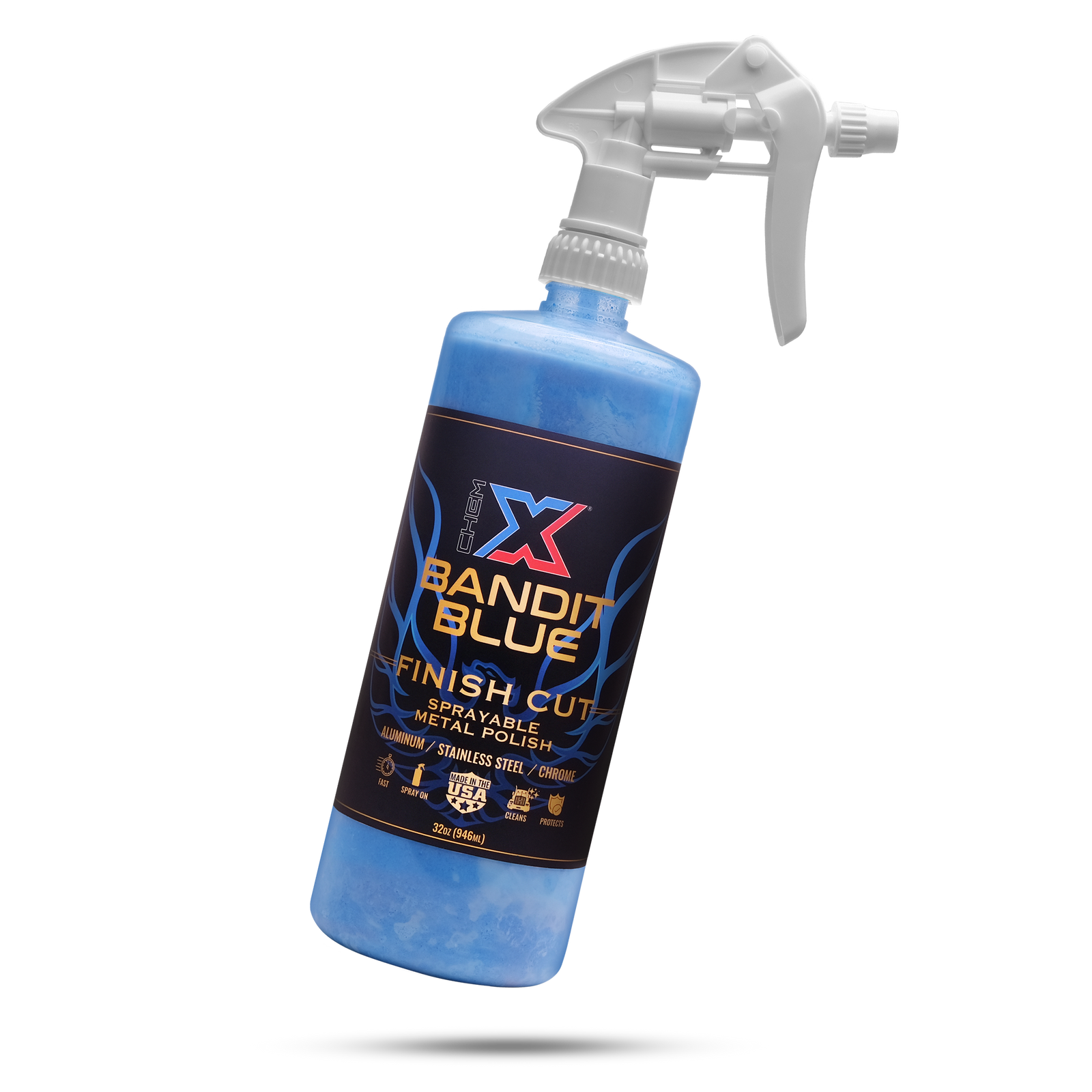 Bandit Blue: Finish Cut Sprayable Metal Polish