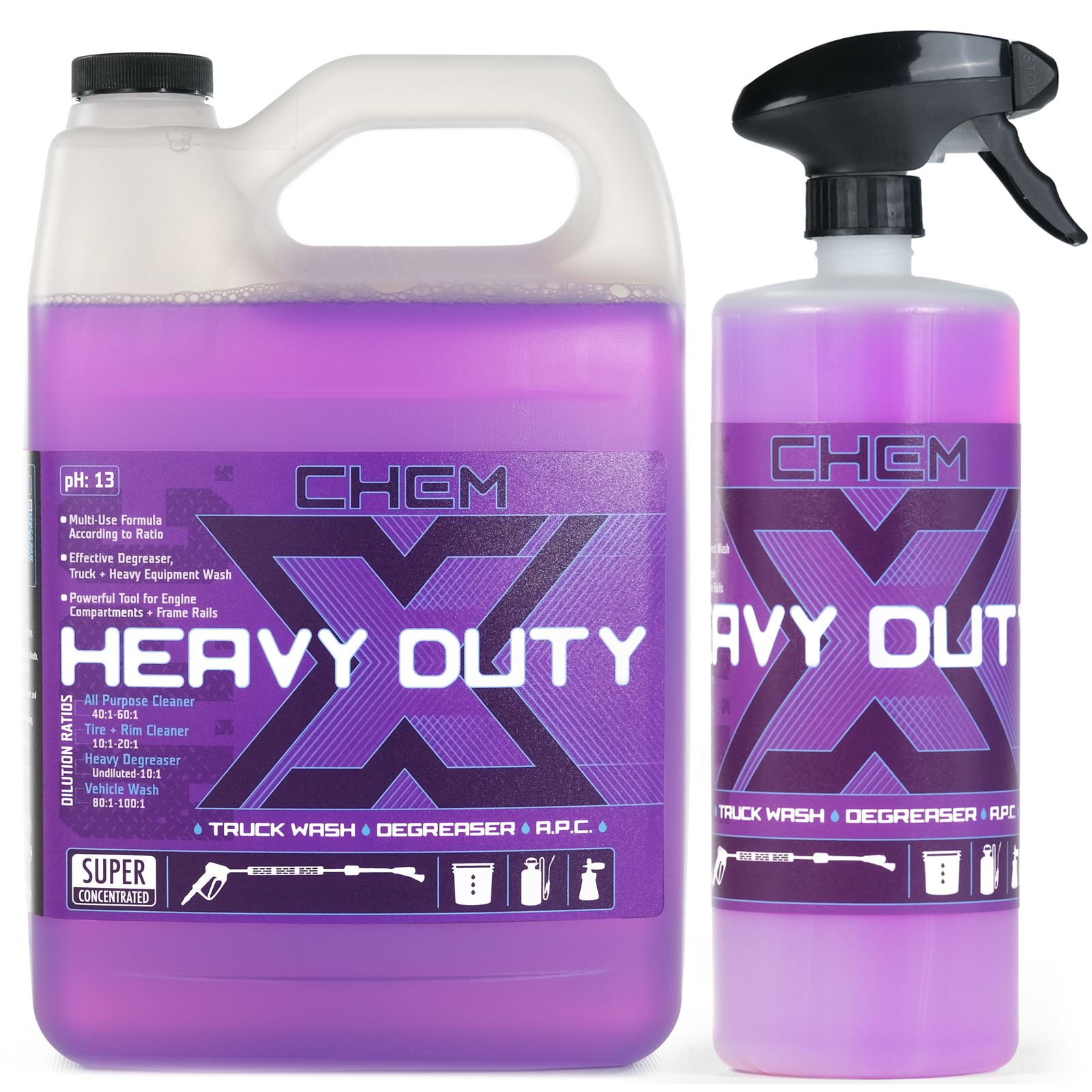 Heavy Duty: Super Concentrated Truck Wash + Degreaser + APC